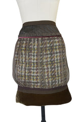 Recent Louis Vuitton Mixed Textiles Silk Chiffon & Tweed Skirt
