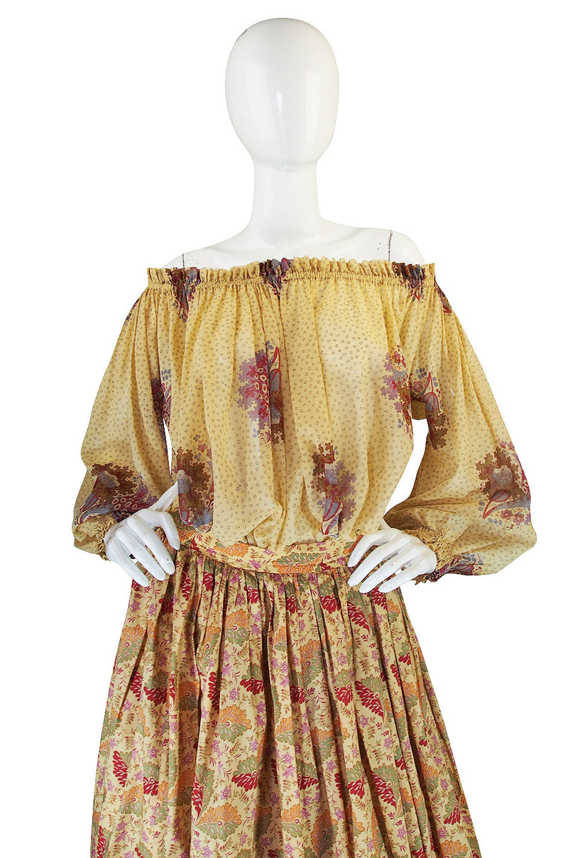 Early 1970s Lanvin Paris Skirt & Top or Dress