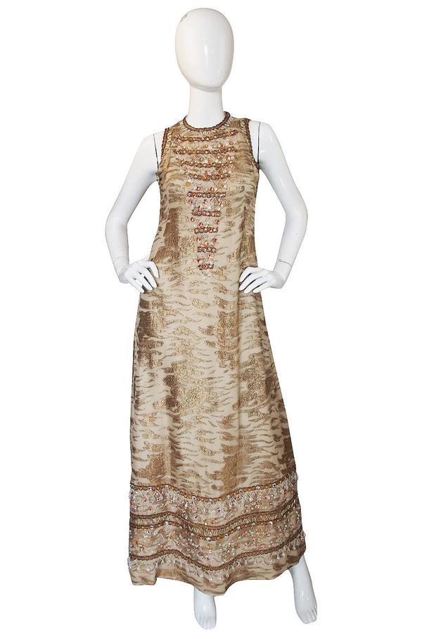 1960s Incredible Custom Beaded Coat & Gown
