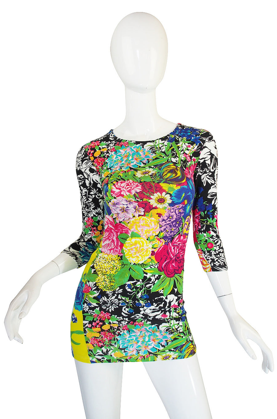 1990s Versace Versus Stretch Tee Mini Dress – Shrimpton Couture