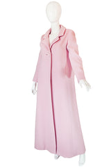 1960s Anne Klein Pink Wool Coat