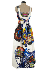 Look 45 Spring 2008 Christian Lacroix Silk Organza Dress w Crystal Detailing & Exuberant Print