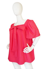 c1977 Yves Saint Laurent Pink Russian Peasant Top