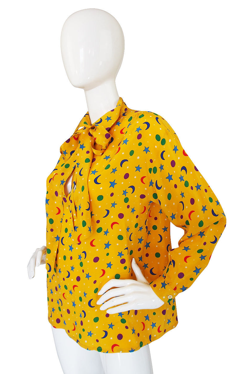 1979 Stars & Moons YSL Silk Shirt