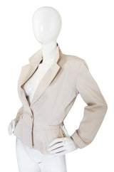 1990s Azzedine Alaia Side Corset Tied "Safari" Jacket