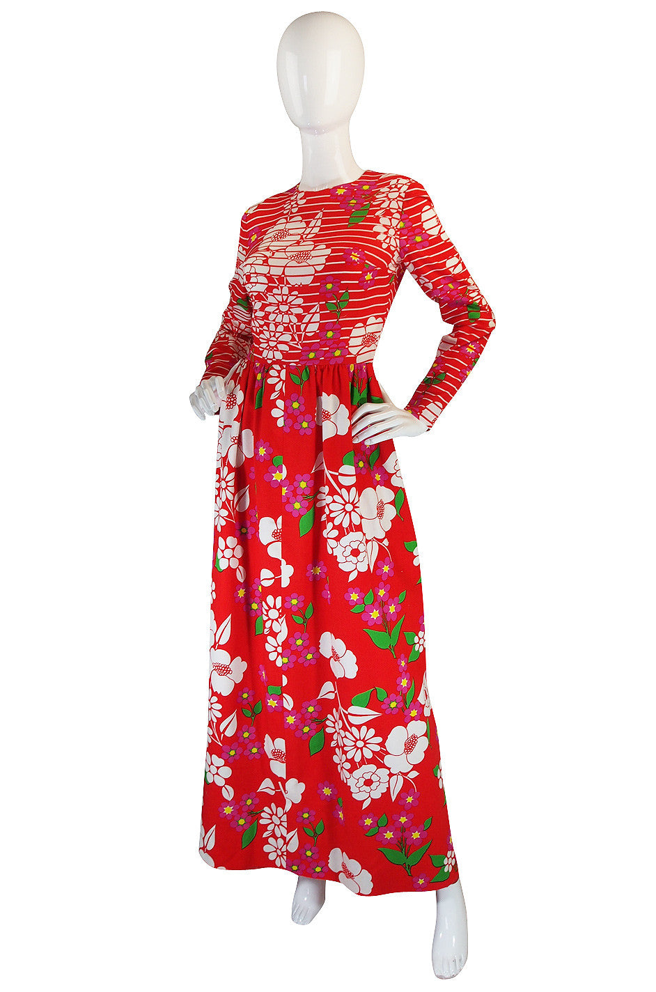 Robe Maxi Lanvin Printemps-été 1973 Jules-François Crahay - Taille 46 - Multicouleur - Occasion Excellent état