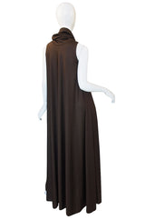 1970s Anne Klein Maxi Dress with Belt