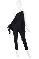 1970s Joy Stevens Black Jersey Jumpsuit