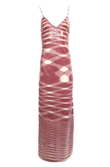 Resort 2013 Missoni Raspberry & White Fully Sequinned Knit Halter Slip Dress