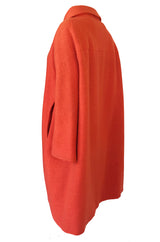 Late 1950s, Early 1960 Eisa by Cristóba Balenciaga Couture Orange Coat