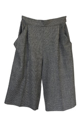 Rare 1980s Chloe Knee Length Check Suiting Dress City Shorts