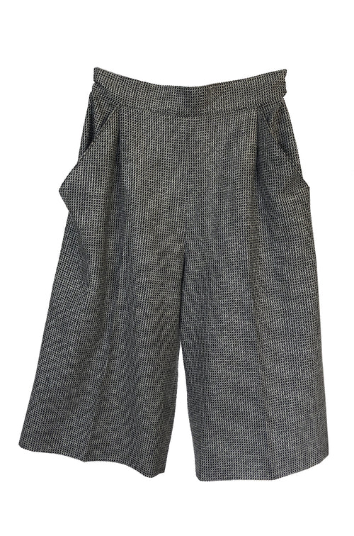 Rare 1980s Chloe Knee Length Check Suiting Dress City Shorts