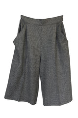 Rare 1980s Chloe Knee Length Check Suiting Dress City Shorts