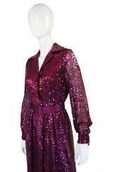 1970s Sequin Oscar De La Renta Dress