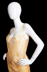 1990s Pale Peach Lace & Knit Valentino