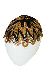1920s Rare Gold Gelatin Sequin Cap