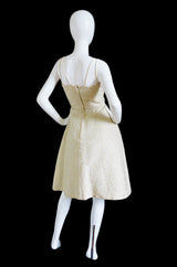 1950s Gold & Cream Metallic Dinner Suit
