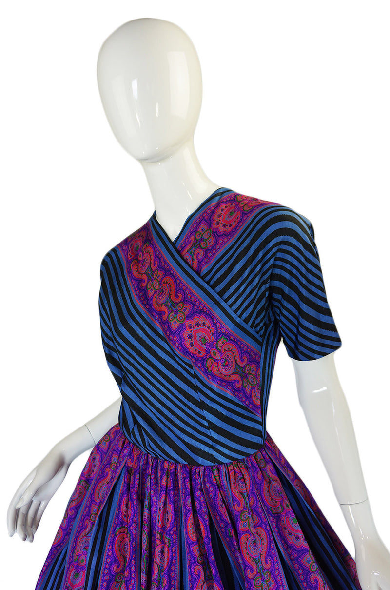 1950s Amazing Anne Fogarty Silk Dress Shrimpton Couture