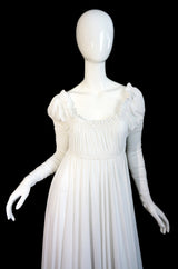 1970s Norma Kamali White Jersey Gown