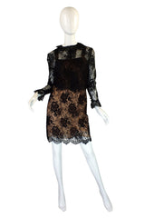 1980s Fine Lace Bill Blass Dress & Jacket