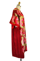 Victorian Printed Silk Boudoir Wrapper