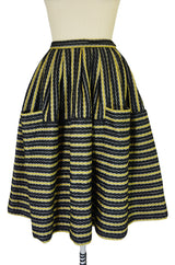 Amazing 1950s Woven Striped Skirt