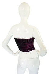 1970s Perfect Purple Sequin Top