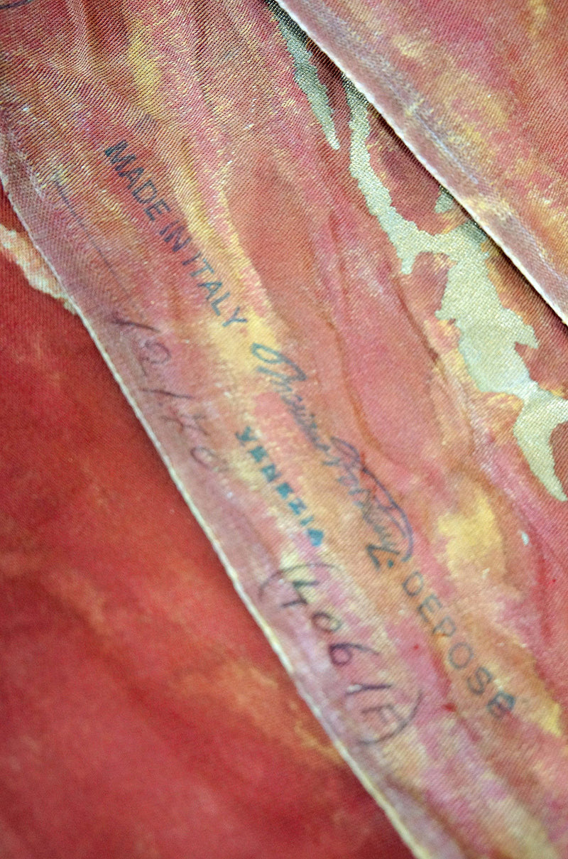 1961 Hand Painted Couture Fortuny Fabric