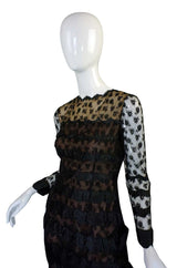 1970s Bill Blass Lace & Ribbons Dress