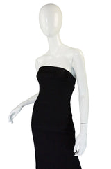 1980s Valentino Pleated Back Silk Gown