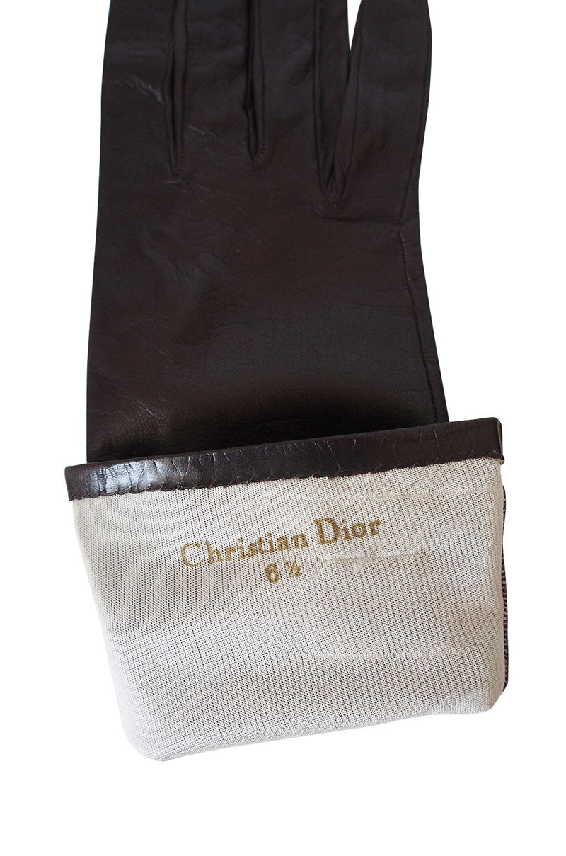 dior handschuhe 1950s Dior Leather Gloves Size 6 1/2 – Shrimpton Couture