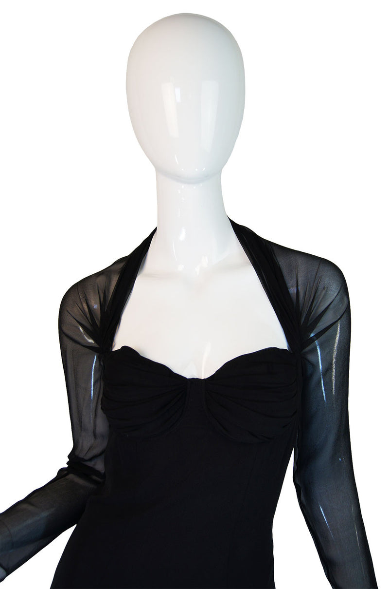 1980s Sophie Sitbon Silk Chiffon Dress