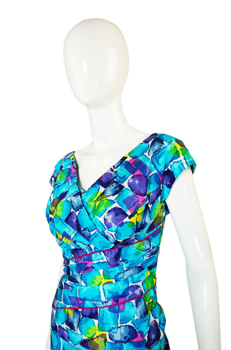 1960s Alix of Miami Floral Fitted Dress