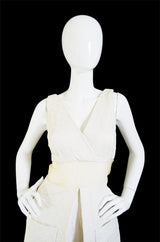 1960s Mesh Inset Brocade Jumpsuit