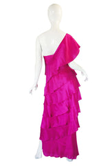 1990s Jackie Rogers Silk Organza Gown