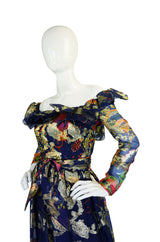 1960s Oscar De La Renta Ruffled Gown