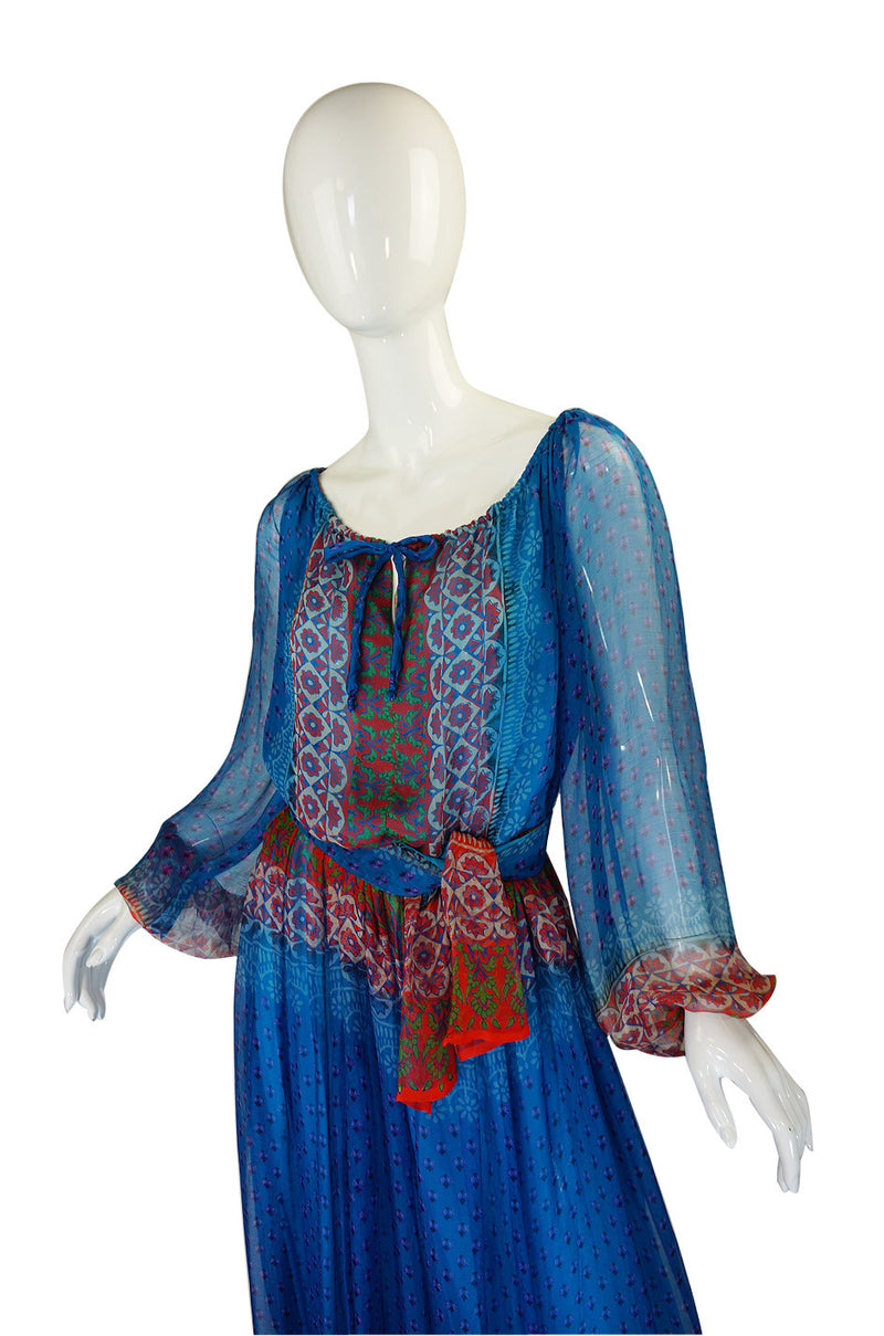 Rare 1970s Bellville Sassoon Silk Dress