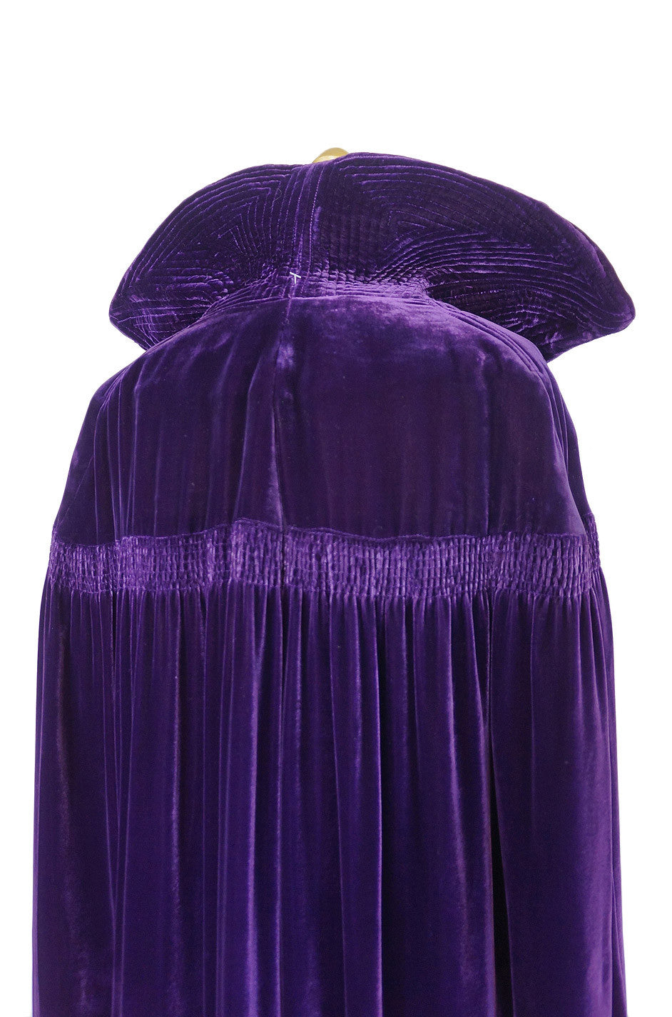 Long Purple Velvet Vintage Cape