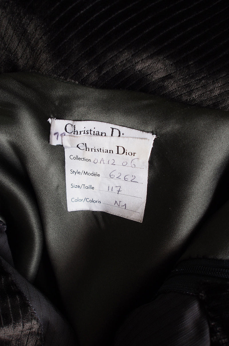 1990s Galliano for Christian Dior Velvet Gown
