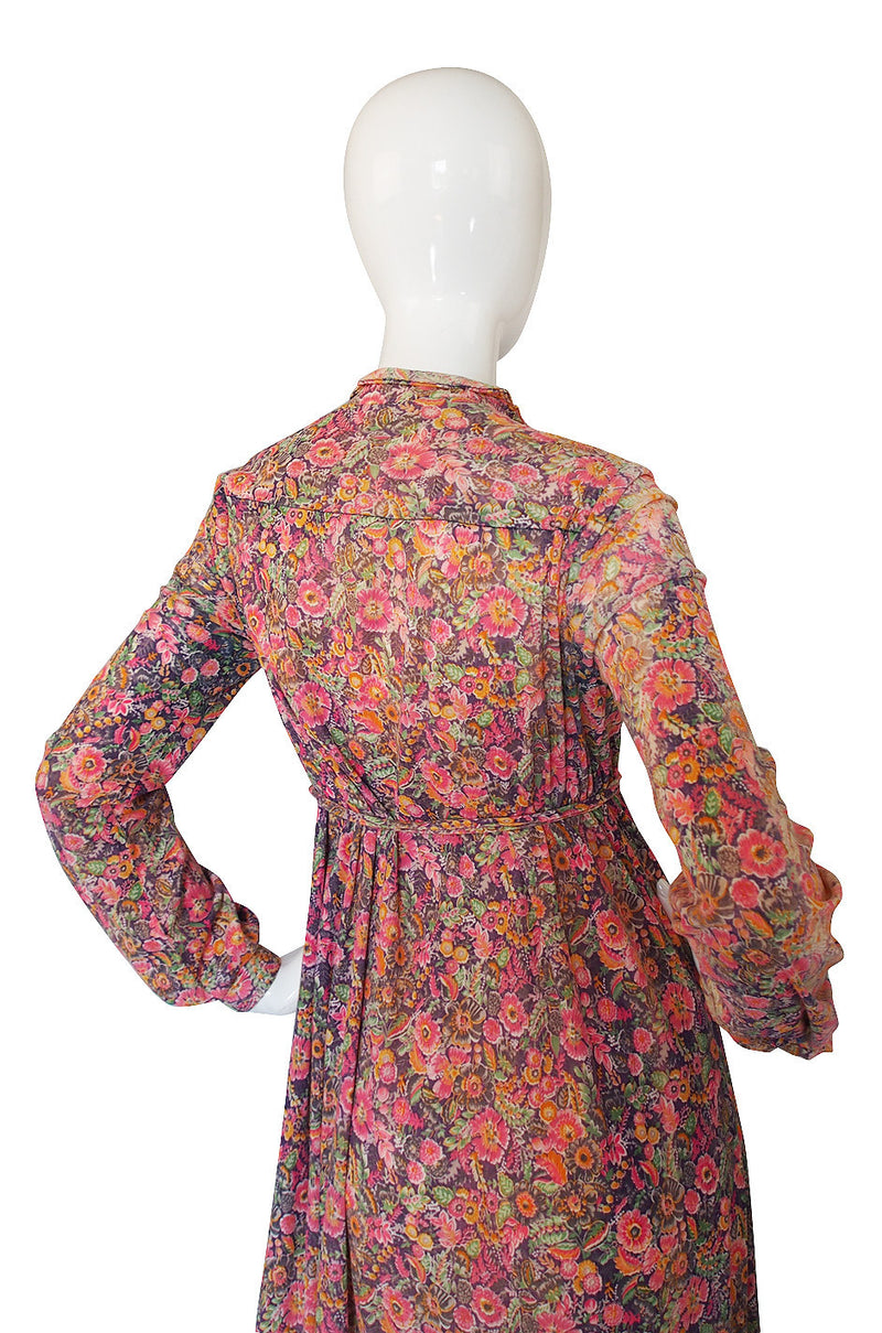 1970s Jody Soft Tee Pink Floral Dress
