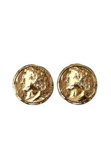 Ancient Coin CHANEL Earrings 1980s