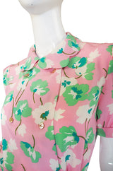 1970s Bill Blass Silk Pink & Green Set