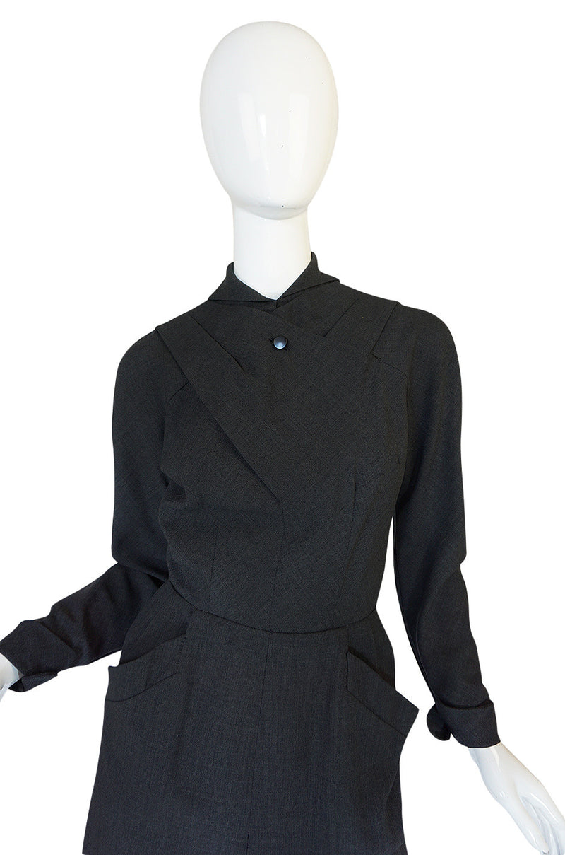 c1955 Christian Dior Original Demi-Couture Fitted Dress