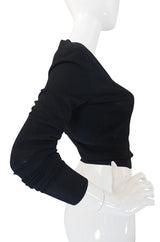 Recent V Neck Azzedine Alaia Light Knit Black Sweater