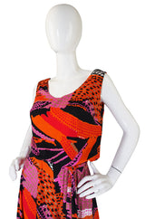 1970s Print Dynasty Jersey Jumpsuit