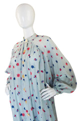 1970s Jean Varon Silk Balloon Sack Dress or Coat