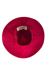 c.1968 Christian Dior Patchwork Ribbon Soft Felt Chenille Fedora Hat