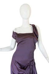 1990s Vivienne Westwood Light Purple Draped Red Label Dress