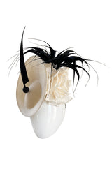 Bespoke 2001-2006 Philip Treacy Haute Couture Parasisal Feather & Silk Flower Topper Hat