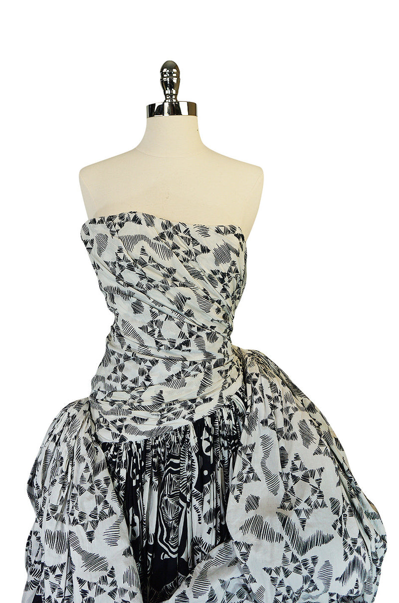 Mid 60s-early 1970s Louis Feraud Couture Cotton BallGown